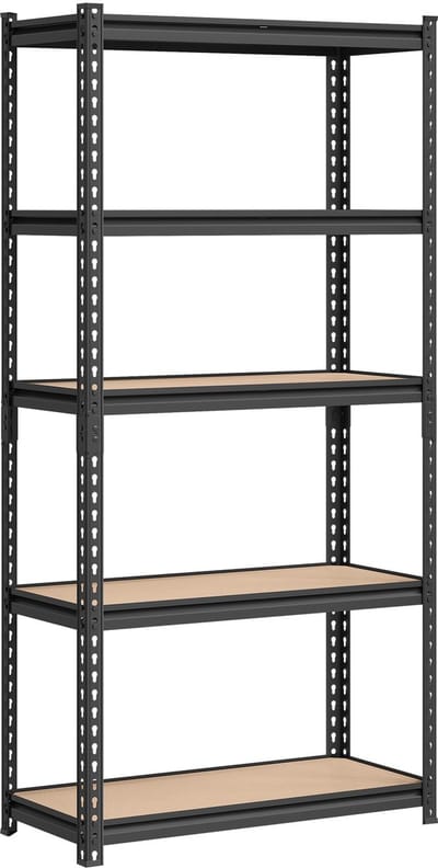 SONGMICS - Stellingkast - Opbergrek - Zware - 5 Legborden - Max 875 kg PER - Kelder Keuken Werkkamer