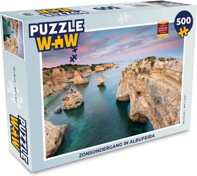 Puzzel Zonsondergang in Albufeira - Legpuzzel - Puzzel 500 stukjes