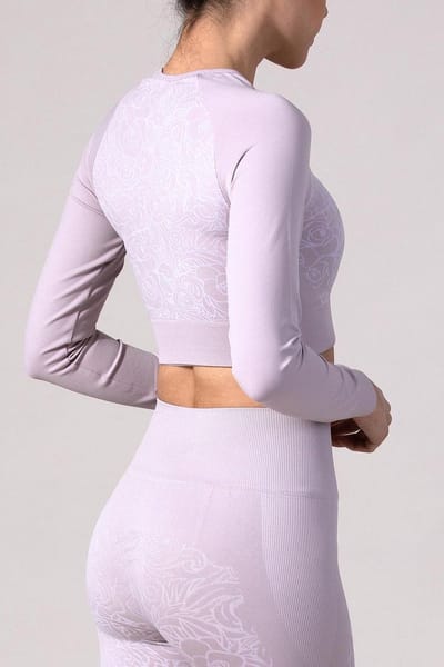 REVIVE seamless - cropped - Long Sleeve - shirt VIANE met bloem design