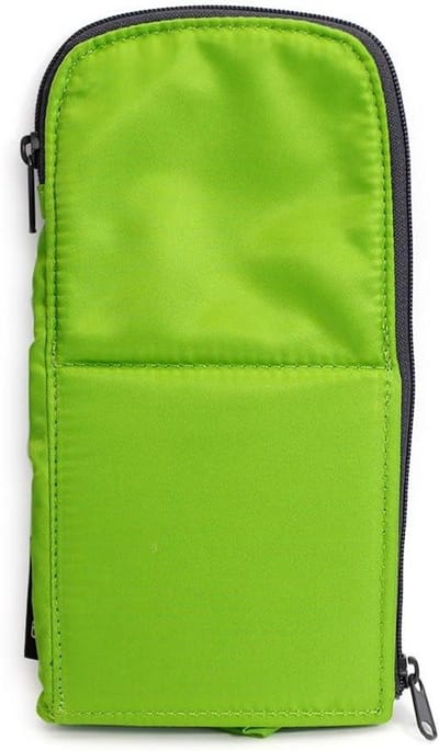 Kokuyo Etui - Pennenhouder Pennenbakje - Bureau Organisatie - Dubbele Rits Opening - 10.49 x 19.51 x 2.01 cm - Groen