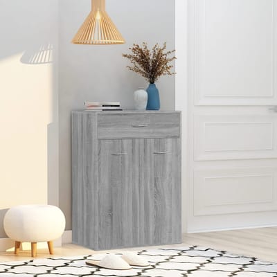 vidaXL - Schoenenkast - 60x35x84 - cm - bewerkt - hout - grijs - sonoma
