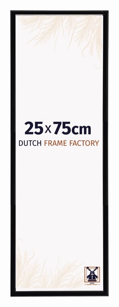Fotolijst 25x75 cm - Kunststof - Zwart Hoogglans - Angers