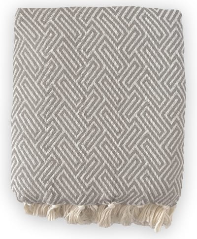 Lantara - Athene - Grand foulard Sprei - Taupe - 150x250cm - Katoen - Bedsprei