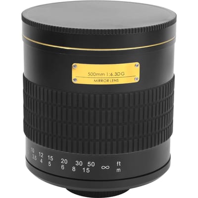 500mm F6.3 Telefoto Spiegel Lens met Adapterring voor Olympus M43 Mount Mirrorless Camera Blanc