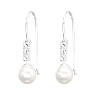 Montebello Oorbellen Paola - 925 Zilver E-Coating - Parel - Ø6x20mm