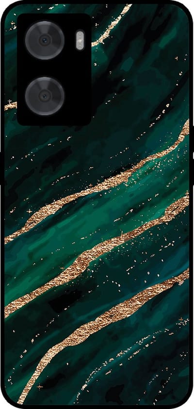 Smartphonica Telefoonhoesje Geschikt voor Oppo A57 / A57s / A77 met marmer opdruk - TPU backcover case marble design - Groen Goud geschikt voor Oppo A57 4G;Oppo A57s;Oppo A77