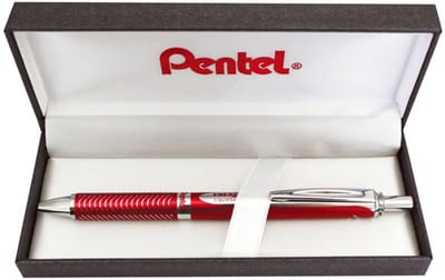 Pentel EnerGel Sterling gelroller met drukknop, blauw, 0,35 mm