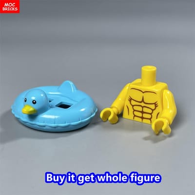 MOC Stenen Zwem Levensboei Pak 4cm Figuur Bedrukte Lichaamspier Basketbal Torso Bouwstenen Accessoires Speelgoed Samenstellen Cadeaus