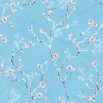 KERSENBLOESEM BEHANG | Sakura - blauw roze wit grijs - A.S. Création PintWalls II