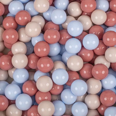 Selonis Jongens En Meisjes Speeltunnel met 400 ballen - Opvouwbare Constructie Met Metalen Strengen Draagtas - Stimuleert Kruipen Coördinatie Binnen En Buiten - Lichtbeige: Pastelbeige/Pastelblauw/Zalmkleurig