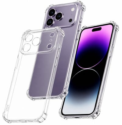 YSONIC Anti Shock Hoesje Geschikt voor Apple iPhone 17 Pro Transparant - Siliconen Shock Back Cover Case