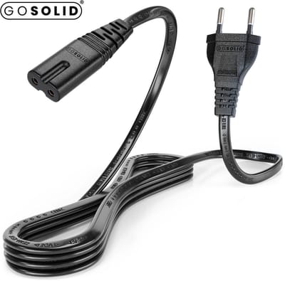 GO SOLID! Netsnoer geschikt voor Technics SH-DJ1200 DJ Mixer