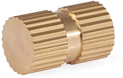Dailygoods- Gekartelde Moeren M6 - Inpersmoeren - Messing - Bevestigingselementen - Hittebestendig - Slijtvast en Corrosiebestendig