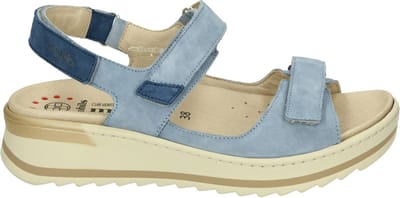 Mephisto Mobils - ELORA VELCALF - Sandalen met hakDames Sandalen - Kleur: Blauw - Maat: 37