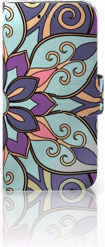 Book Case voor Samsung Galaxy A3 2017 Hoesje Purple Flower