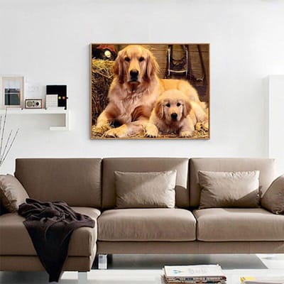 Diamond Mozaïek Home Decor Diamond Borduren Diamond Schilderen Kruissteek Dierenfoto 20X30CM beige
