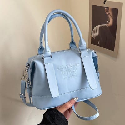 Hoge Kwaliteit Kleine Tas voor Dames Nieuw Niche Commuter Handtas Boston Bag Veelzijdige Eén-schouder Crossbody Tas gray