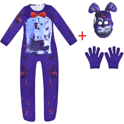 Déguisement d'Halloween Fantaisie pour Enfants Combinaison Five Nights At Freddyed Cosplay Fnaf Freddyed Anime Cadeau de Noël pour Enfant 150 (11-12Y)