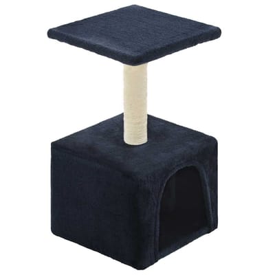 vidaXL - Kattenkrabpaal - met - sisal - krabpaal - 55 - cm - donkerblauw