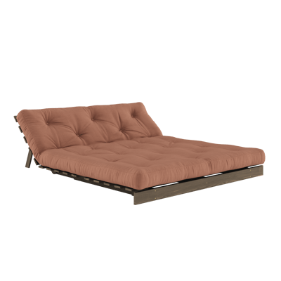 Karup Slaapbank Roots 160 - 759 Clay Brown - 106 carob brown lacquered