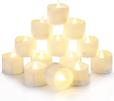 Vlamloze LED Theelichtjes 24-Pack - Veiligheid en Sfeer voor Elke Gelegenheid