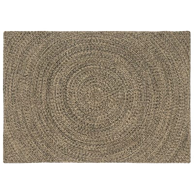 vidaXL - Gebied - Tapijt - Naturel - en - Zwart - 120 - x - 170 - cm - Jute