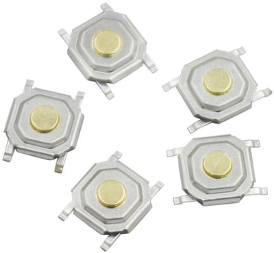 Tactiele drukknoppen - Microschakelaars Momentschakelaars - Elektronica projecten - SMD SMT montage - 4 x 4 x 1.5 mm - Zwart