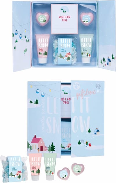 Source balance - Giftbox - Geschenkset - Let it snow - Badbruisbal - Bad- en douchegel - Bath confetti - kids - badgeschenkset - badplezier