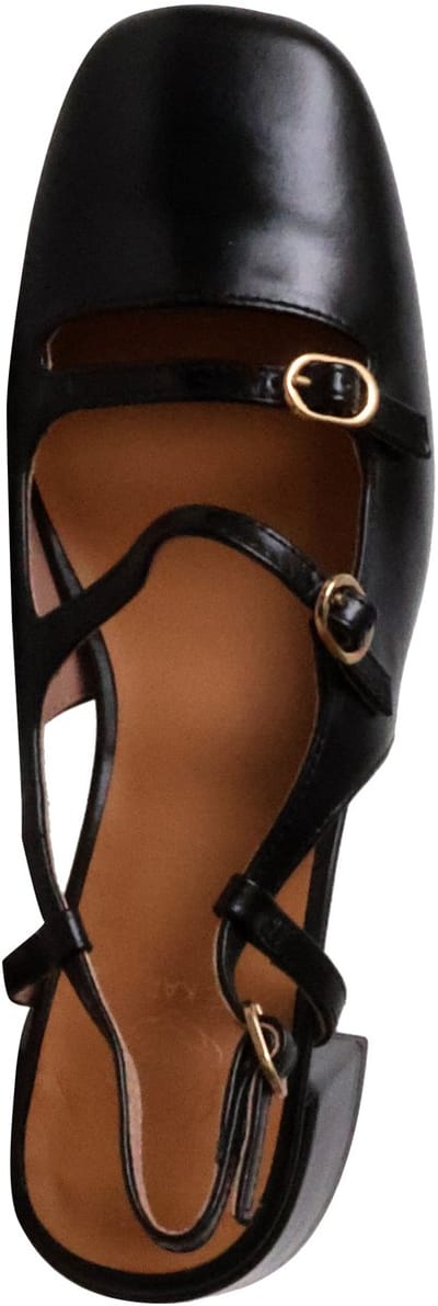 Leren pumps met hak 'Angeline'
