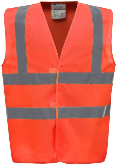Yoko Signalisatievest met 2 Banden & Bretels YHVW100 - Hi Vis Orange - S