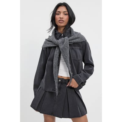 boohoo Dames Denim overhemd | Grey | Maat: 6