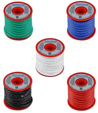 Siliconen Draadset - Flexibele Kabel - Elektrische Projecten - Vertind Koper - 8 Gauge 5x3m - 5 Kleuren