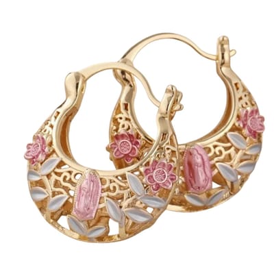 Oorbellen - rozen - Goudkleur -pastel- Charme Bijoux