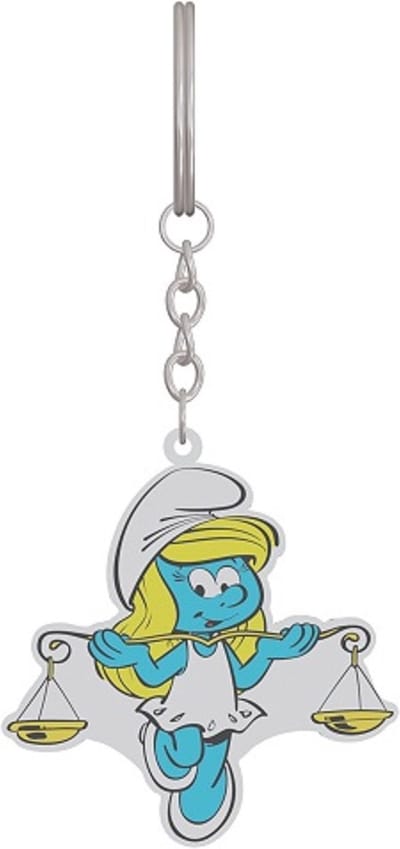 sleutelhanger smurf - Metaal - 6 cm - Smurfin weegschaal