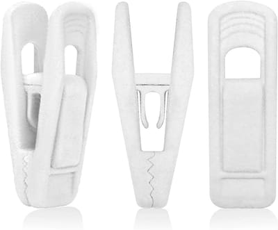 Famanu – Set van 20 fluwelen kledinghangers met broekclips en fluweel - wit - ruimtebesparend - duurzaam materiaal - geschikt voor delicate kleding - voorkomt kreukvorming en scheuren