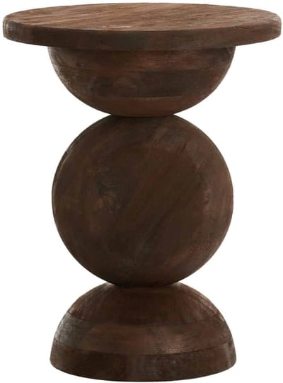 Light & Living Bijzettafel Mirto - Donkerbruin - Ø40cm - Modern