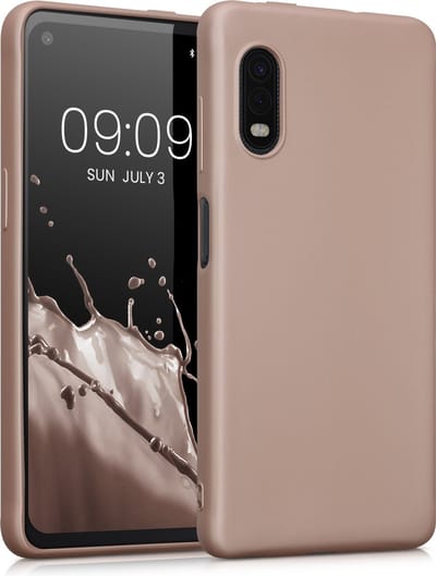 kwmobile telefoonhoesje geschikt voor Samsung Galaxy Xcover Pro - Hoesje voor smartphone - Back cover in metallic roségoud