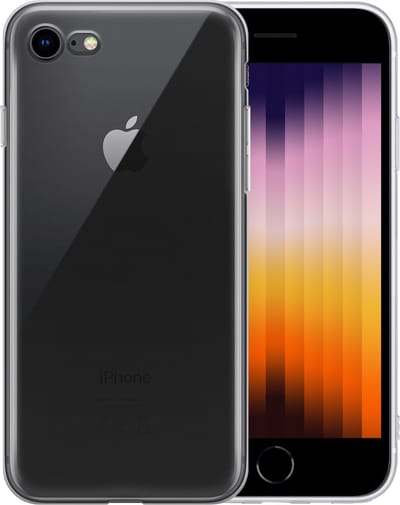 Hoesje - Geschikt voor Apple iPhone SE (2022) - Sterk & Shockproof - Siliconen Case - Hoes Cover - Telefoonhoes - Transparant