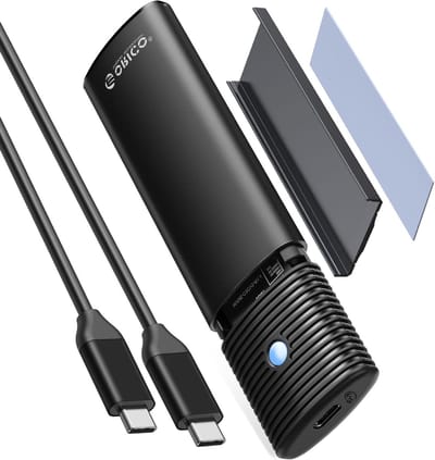 NVMe Enclosure voor M.2 SATA SSD, USB 3.2 Gen 2 10Gbps Adapter, Aluminium Externe Behuizing voor 2230/2242/2260/2280 SSD met UASP en Tool-Free Installatie