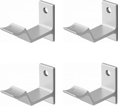Hermeta leuninghouder 3543-01 - Aluminium - Opschroef - Hol zadel - 4 stuks