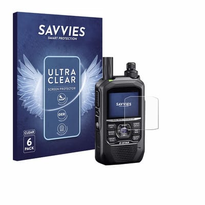 Savvies - Screenprotector voor Icom ID-50E - Folie Beschermfolie transparant 6 Stuks