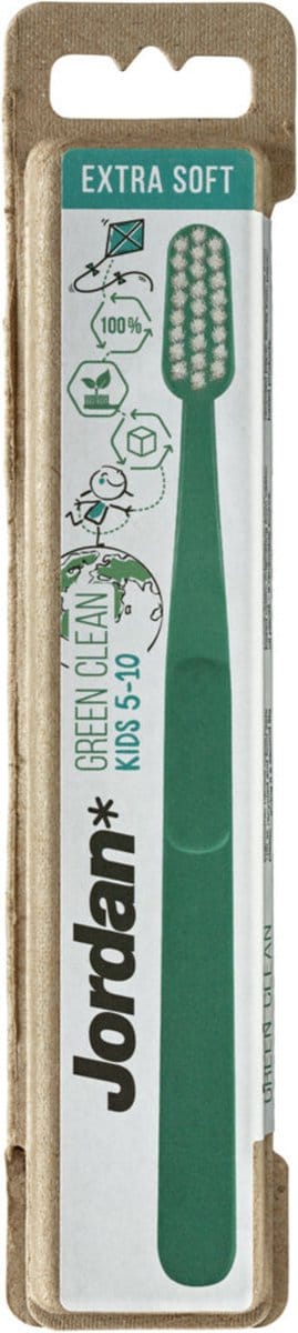 Jordan Green Clean Tandenborstel Kids 5-10 Extra Soft - 12 x - Voordeelverpakking