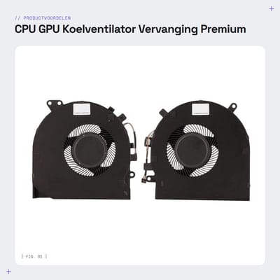 Dailygoods - CPU GPU Koelventilator - Vervanging - Premium duurzaamheid - 12 x 10 x 3 cm - Eenvoudige installatie - Geschikt voor Blade 15 Geavanceerde