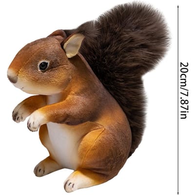 1/20cm Realistisch Eekhoorn Pluche Speelgoed Zacht Knuffeldier Cadeau voor Kinderen Verjaardag Kerst Decoratie Eekhoorn Liefhebbers 20cm oranje