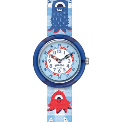 Flik Flak FEAR ME Blauw Kinderhorloge, NIET! FBNP251, Jongens, blauw