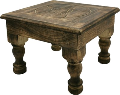 Something Different - Altaar tafel Pentagram - Mangohout - Bruin - H21,5cm x B30,5cm x D30,5