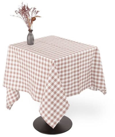Tiseco - Tafelkleed GINGHAM - Katoen - Geblokt - 150x150 cm, roze