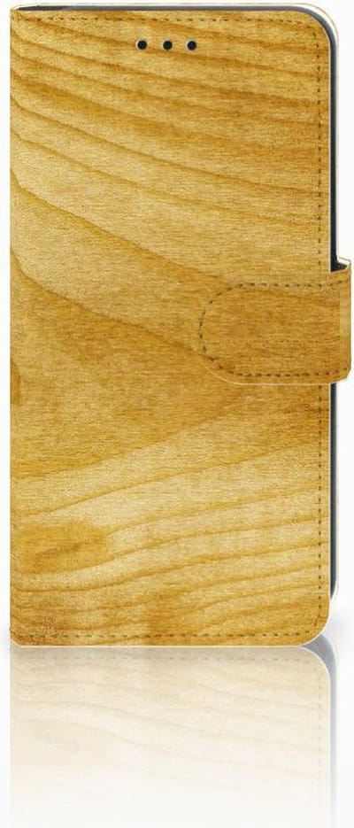 Xiaomi Mi A2 Lite Book Style Case Licht Hout