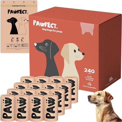 Composteerbare hondenpoepzakken - 240 Biologisch Afbreekbare Poepzakken voor Honden