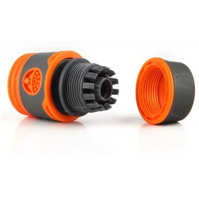 Adaptateur Connecteur Rapide pour Tuyau d'Arrosage - Compatible Tuyau, Raccords en Plastique Orange et Noir pour Lavage de Voiture, Outils de Jardinage et Entretien de Pelouse, Connecteur de Tuyau 1pcs black